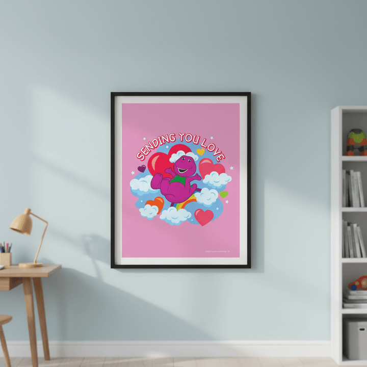Sending You Love Barney Wall Art wall - art - picture - poster