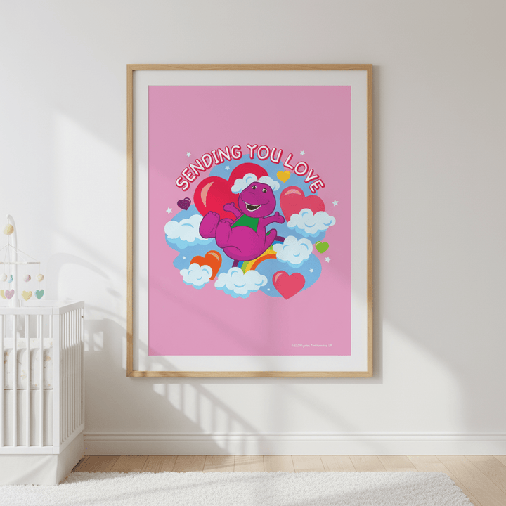 Sending You Love Barney Wall Art wall - art - picture - poster