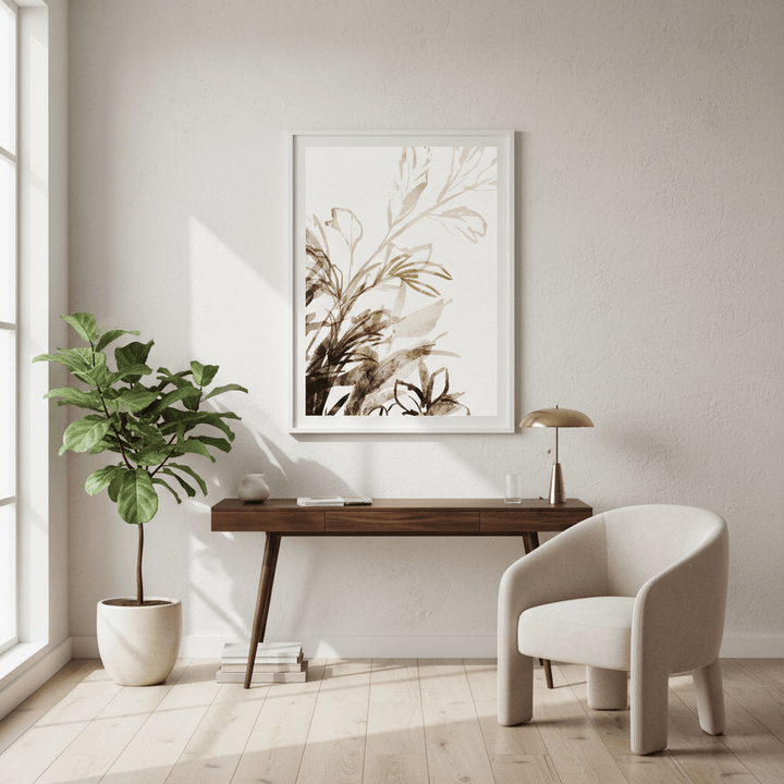 Sepia Garden by Deer Muskeeter wall - art - picture - poster
