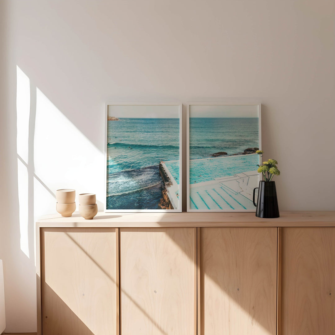 Set of 2 Bondi Icebergs Photograph Wall Art wall - art - picture - poster