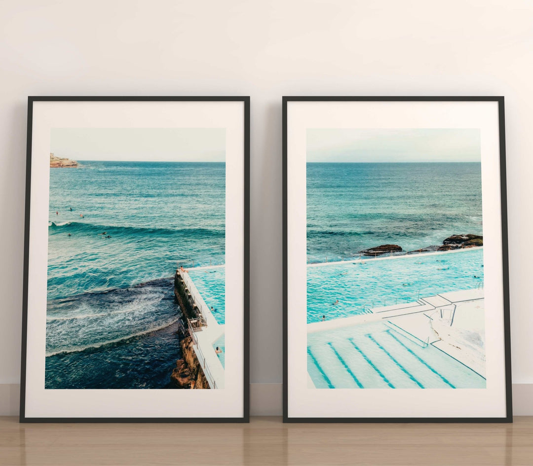 Set of 2 Bondi Icebergs Photograph Wall Art wall - art - picture - poster