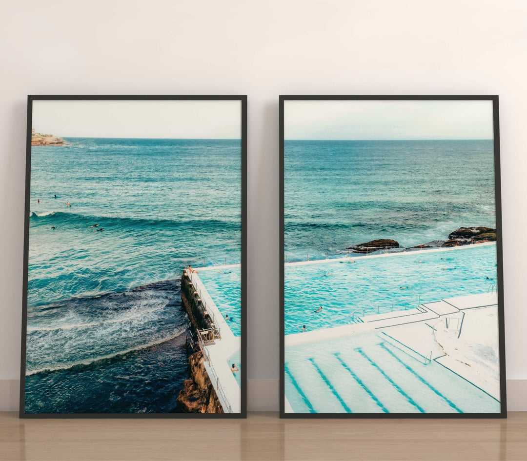 Set of 2 Bondi Icebergs Photograph Wall Art wall - art - picture - poster