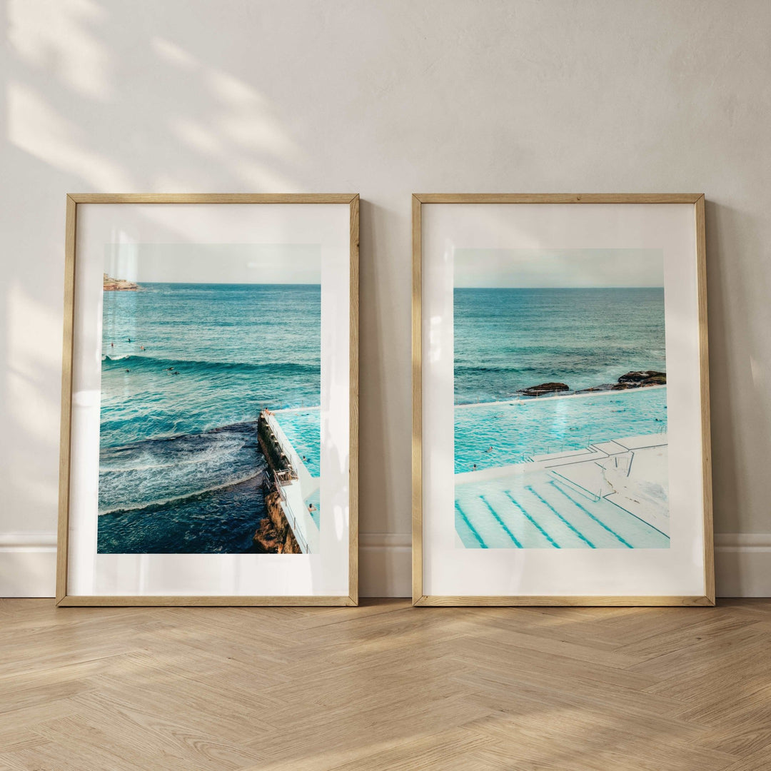 Set of 2 Bondi Icebergs Photograph Wall Art wall - art - picture - poster