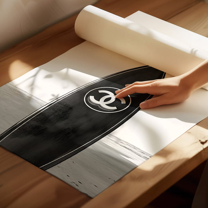 Set of 2 Chanel Poster Beach Photograph Wall Art - Style My Wall