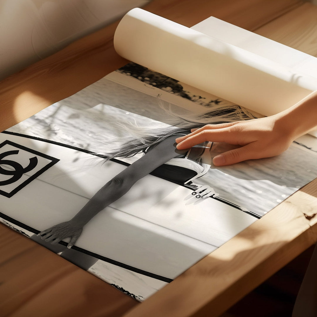 Set of 2 Chanel Poster Beach Photograph Wall Art - Style My Wall