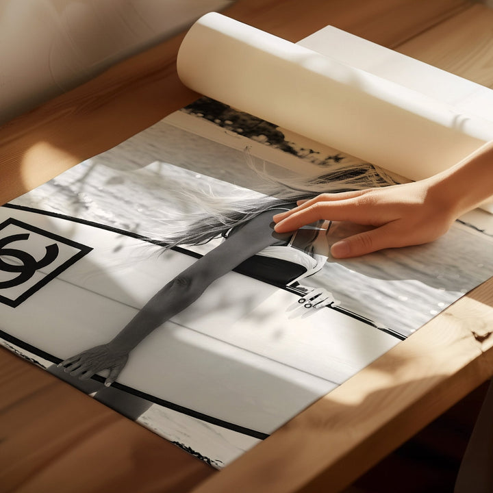 Set of 2 Chanel Poster Beach Photograph Wall Art - Style My Wall