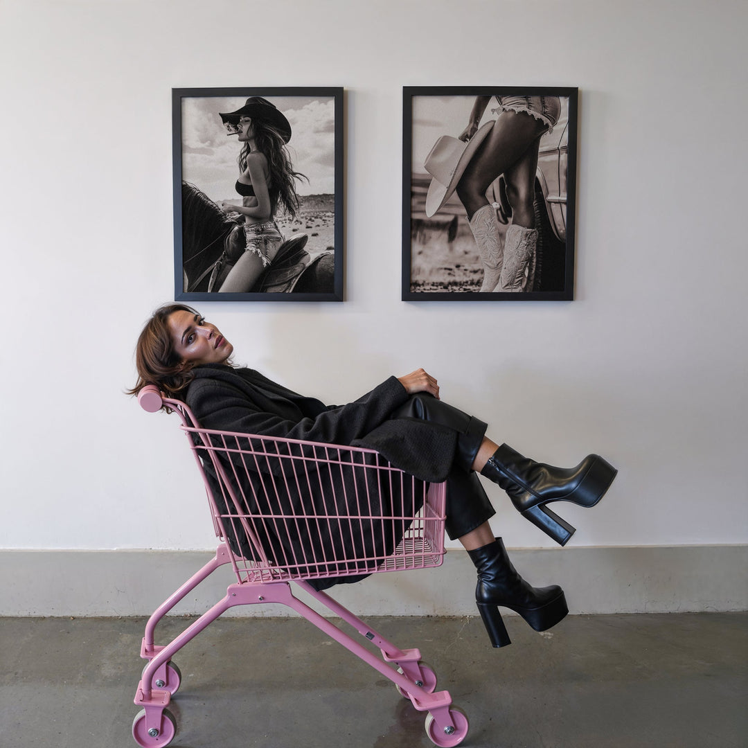 Set of 2 Cowgirl Photography Exhibition Prints wall - art - picture - poster