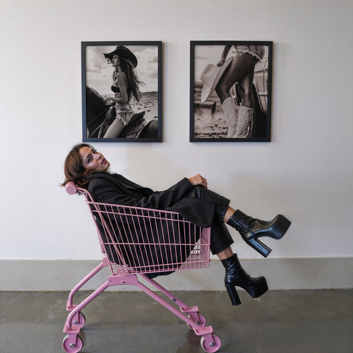 Set of 2 Cowgirl Photography Exhibition Prints wall - art - picture - poster