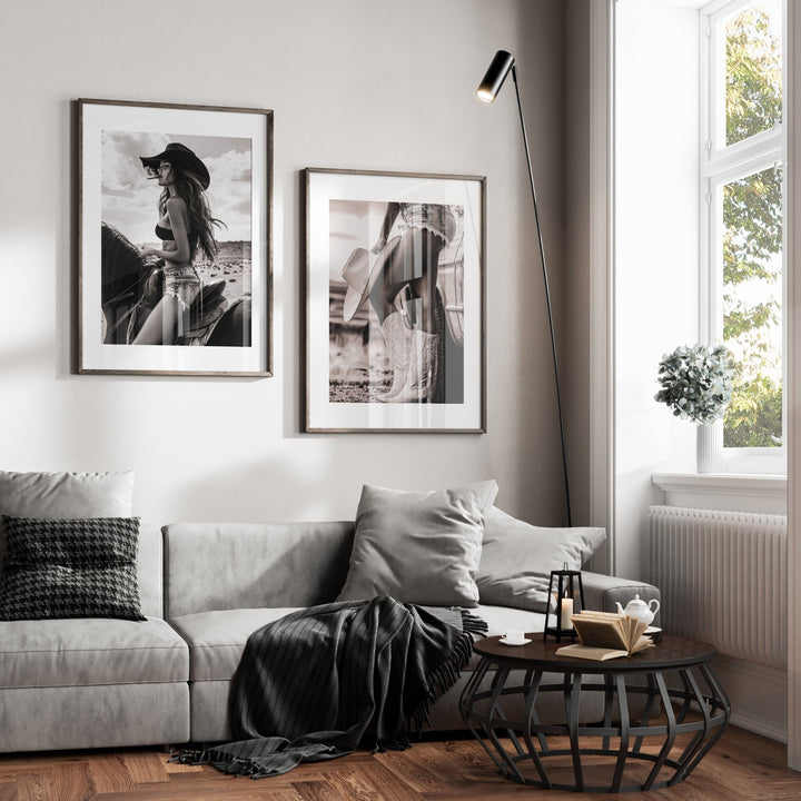 Set of 2 Cowgirl Photography Exhibition Prints wall - art - picture - poster