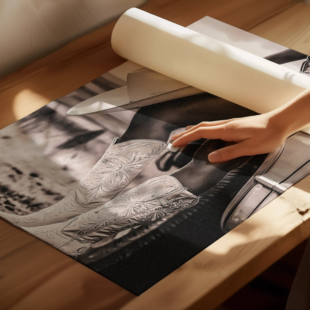 Set of 2 Cowgirl Photography Exhibition Prints wall - art - picture - poster