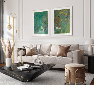 Set of 2 Exhibition Art Prints by Gustav Klimt wall - art - picture - poster