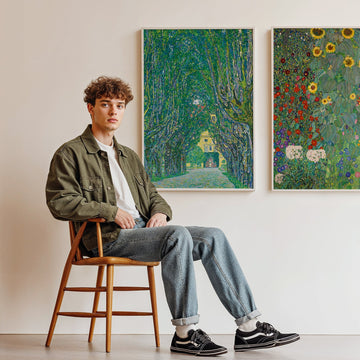 Set of 2 Exhibition Art Prints by Gustav Klimt wall - art - picture - poster