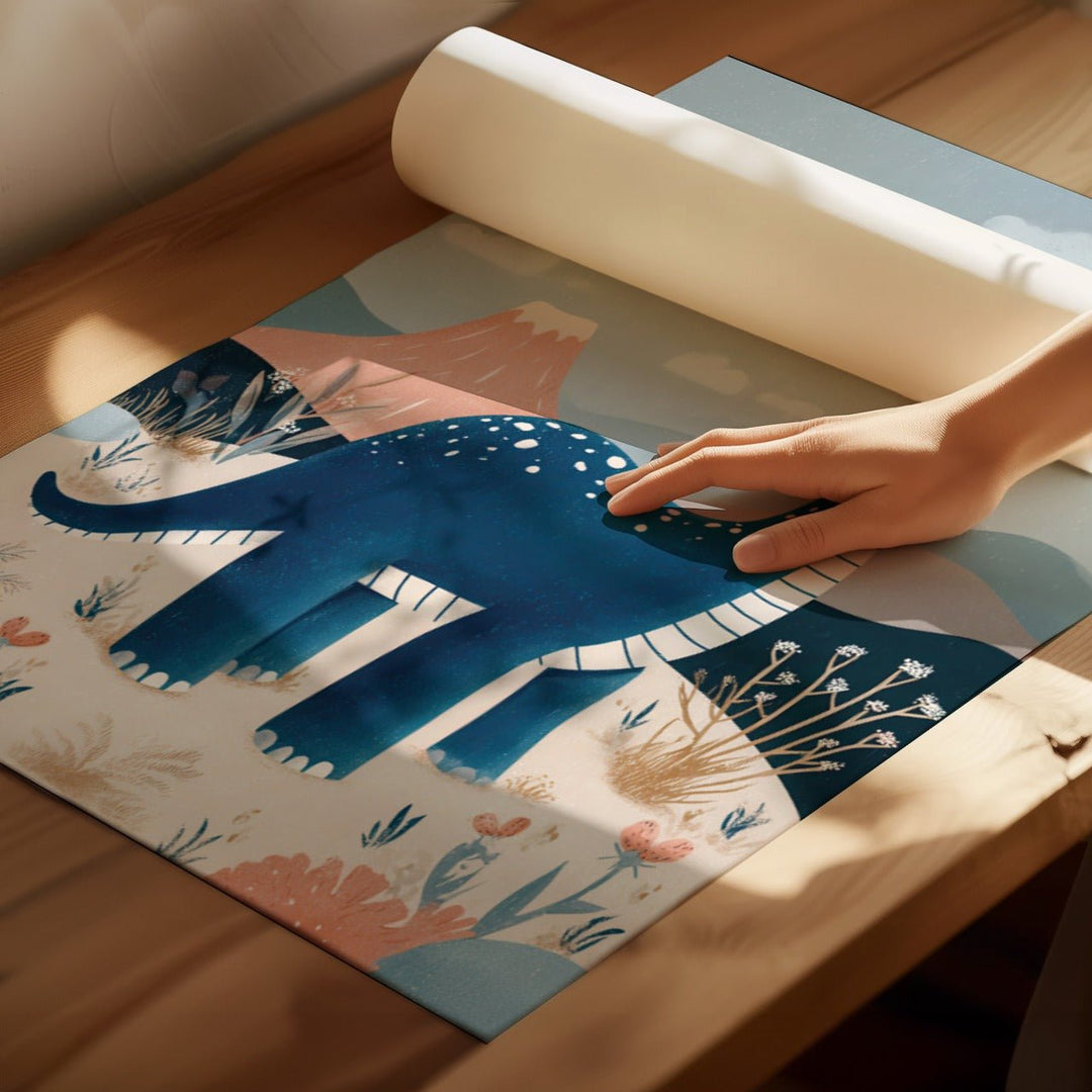 Set of 2 Kids Dinosaur Nursery Prints wall - art - picture - poster