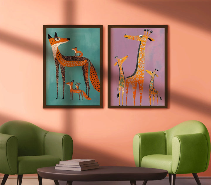 Set of 2 Kids Oil Matching Pair Prints - Style My Wall