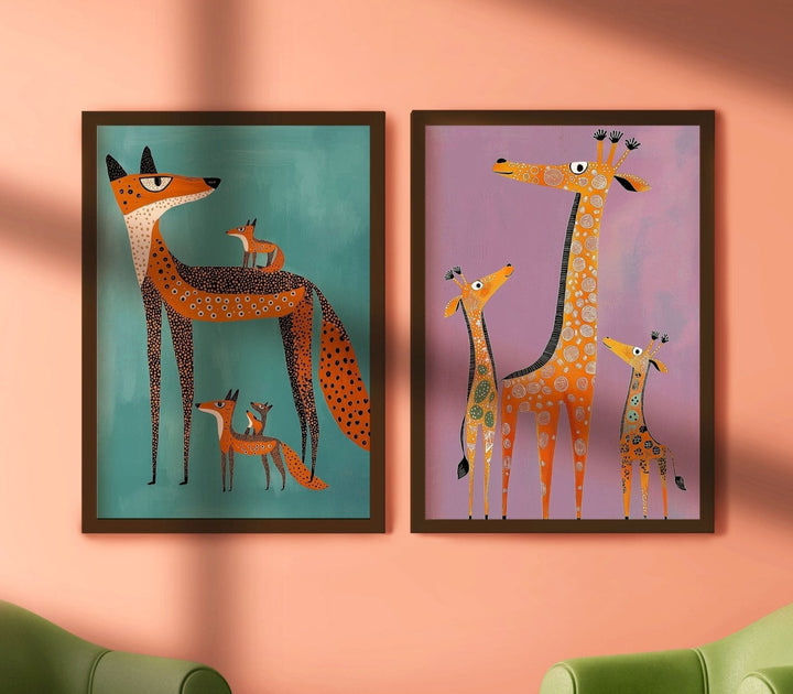 Set of 2 Kids Oil Matching Pair Prints - Style My Wall