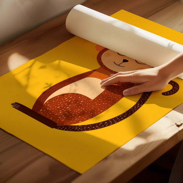 Set of 2 Monkey and Elephant Kids Prints wall - art - picture - poster