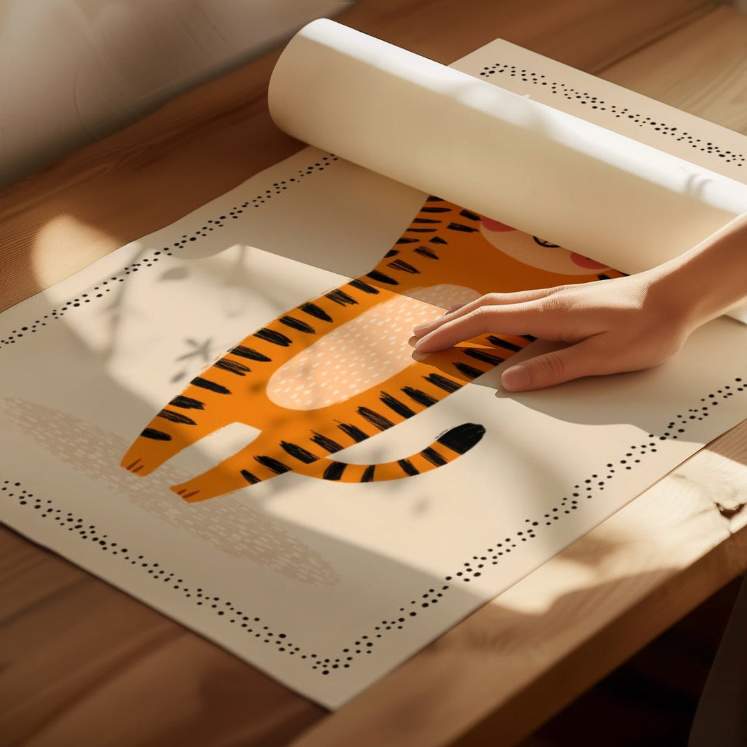 Set of 2 Tiger and Giraffe Cute Quote Animal Print wall - art - picture - poster