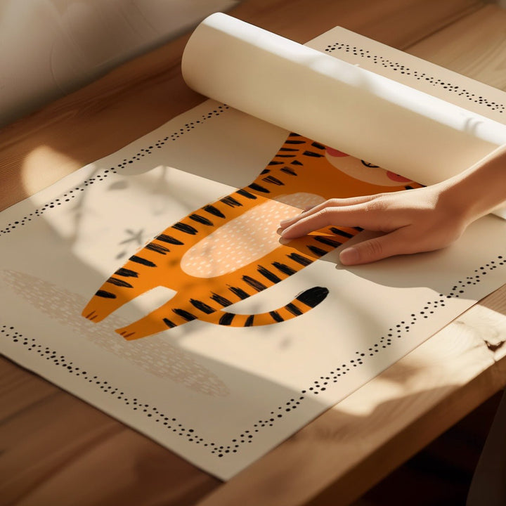 Set of 2 Tiger and Giraffe Cute Quote Animal Print wall - art - picture - poster