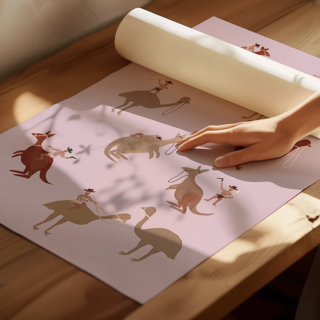 Set of 3 Deadly, Feather & Rope Indigenous Wall Art by Domica Hill wall - art - picture - poster