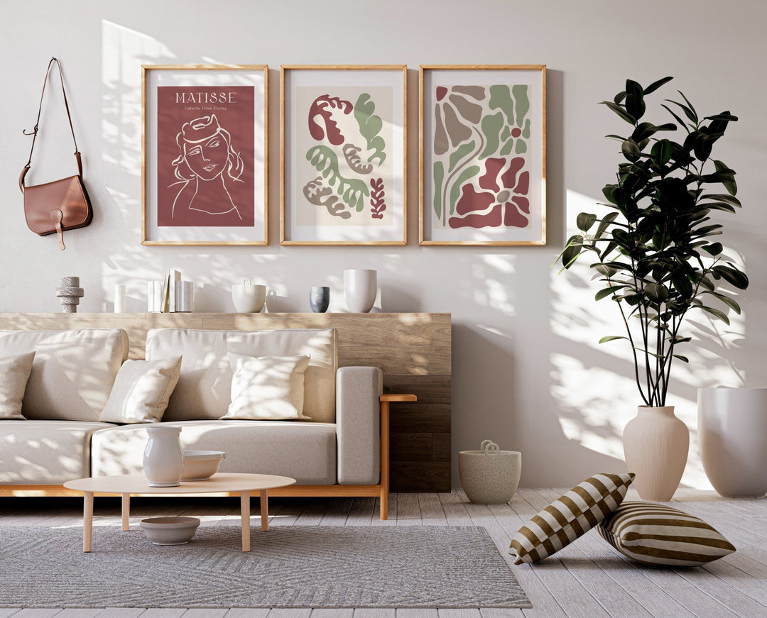 Set of 3 Galerie Fleurs Form by Henri Matisse wall - art - picture - poster