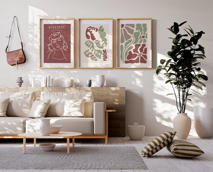 Set of 3 Galerie Fleurs Form by Henri Matisse wall - art - picture - poster