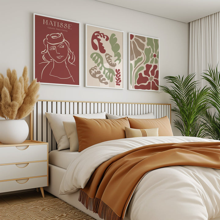 Set of 3 Galerie Fleurs Form by Henri Matisse wall - art - picture - poster