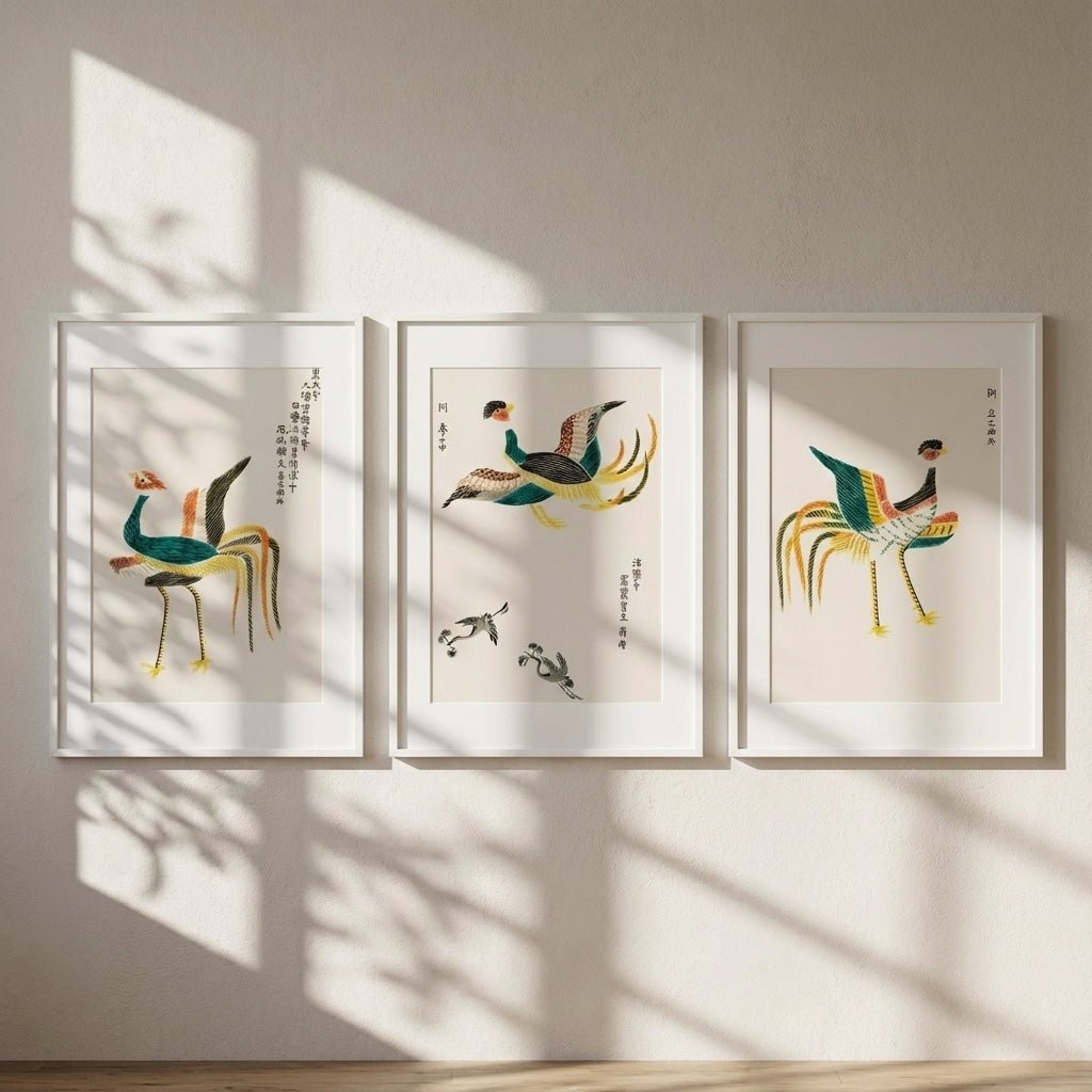 Set of 3 Japanese Wood Prints by Taguchi Tomoki wall - art - picture - poster