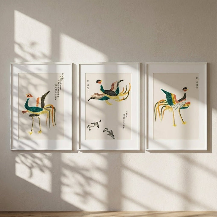 Set of 3 Japanese Wood Prints by Taguchi Tomoki wall - art - picture - poster