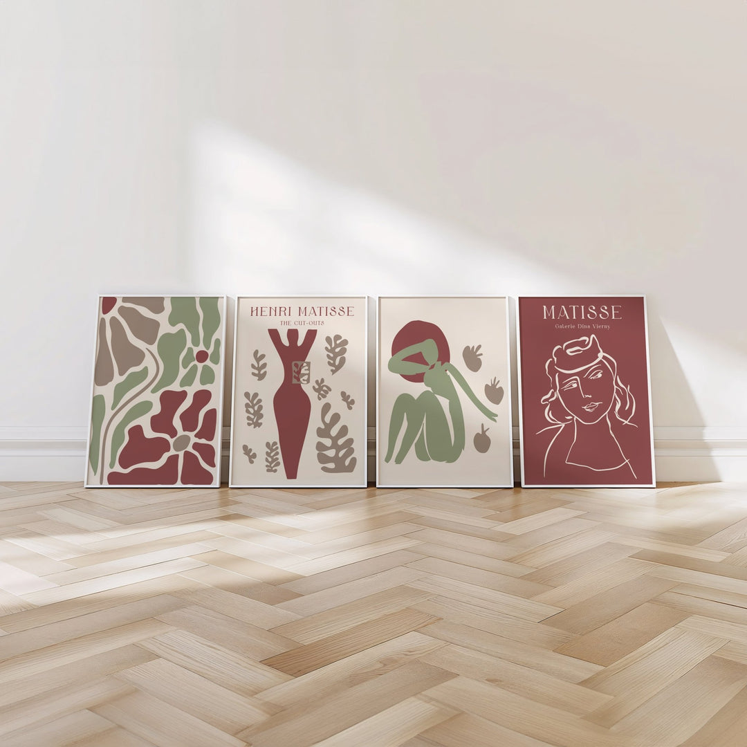 Set of 4 Galerie Garden Fleurs by Henri Matisse wall - art - picture - poster