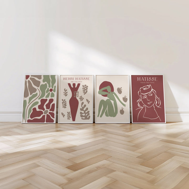 Set of 4 Galerie Garden Fleurs by Henri Matisse wall - art - picture - poster