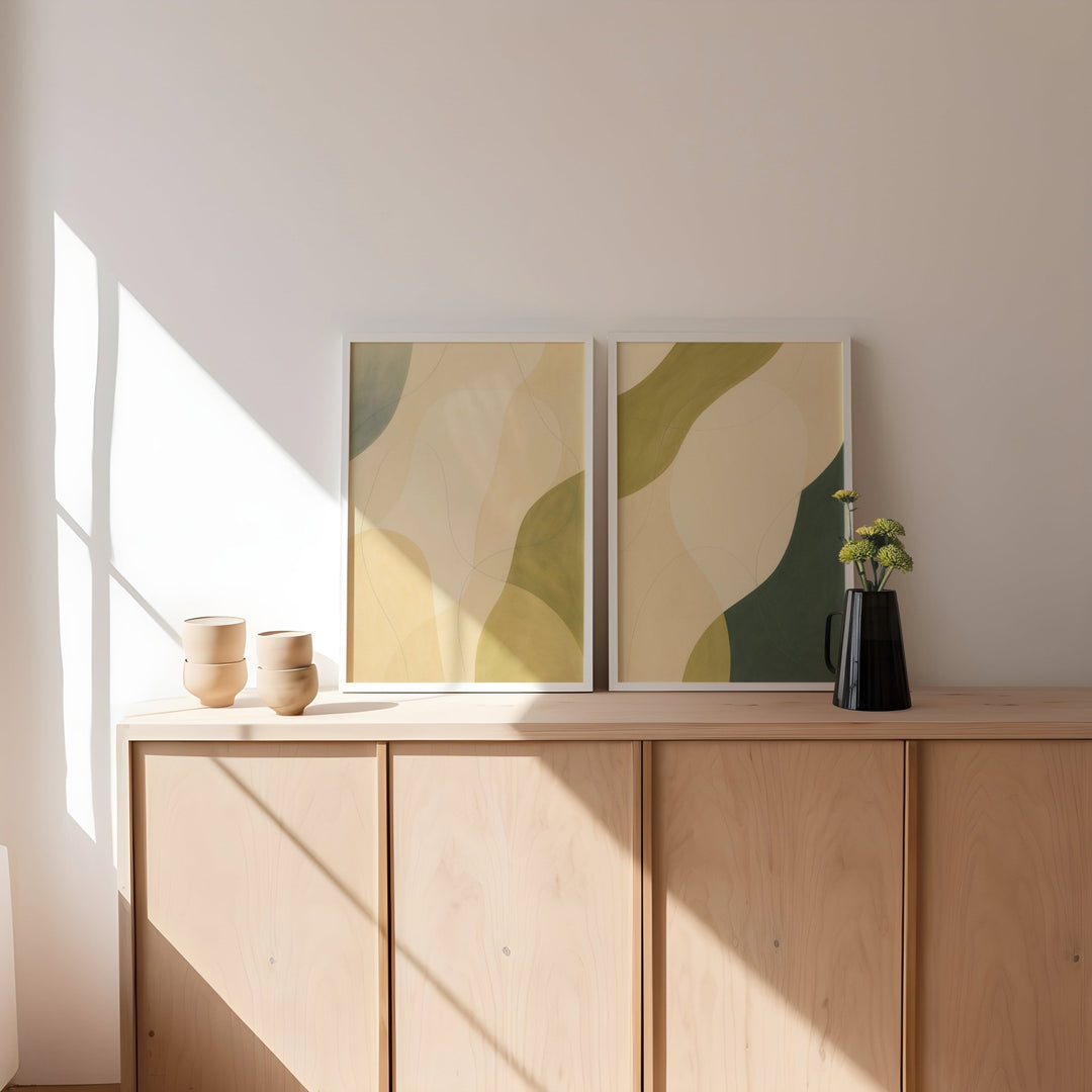 Shaped by Stillness Set of 2 wall - art - picture - poster