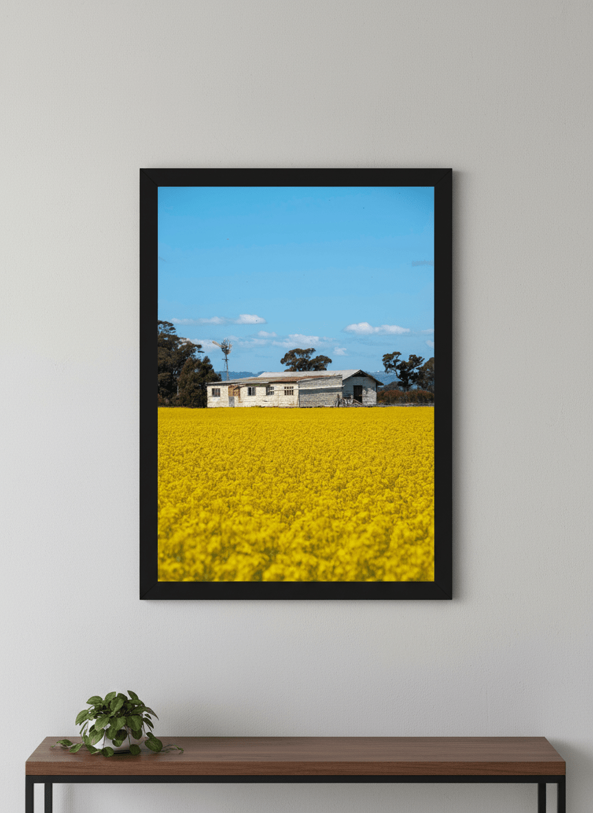 Contemporary wall art featured in a bright modern office workspace
