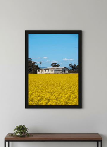 Contemporary wall art featured in a bright modern office workspace
