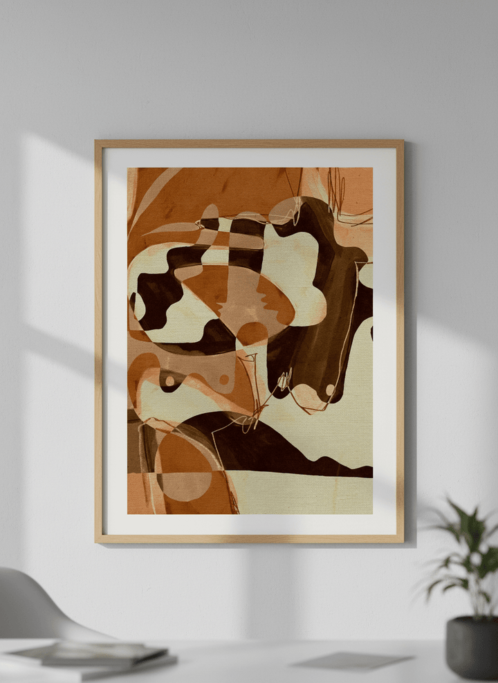 Contemporary wall art featured in a bright modern office workspace