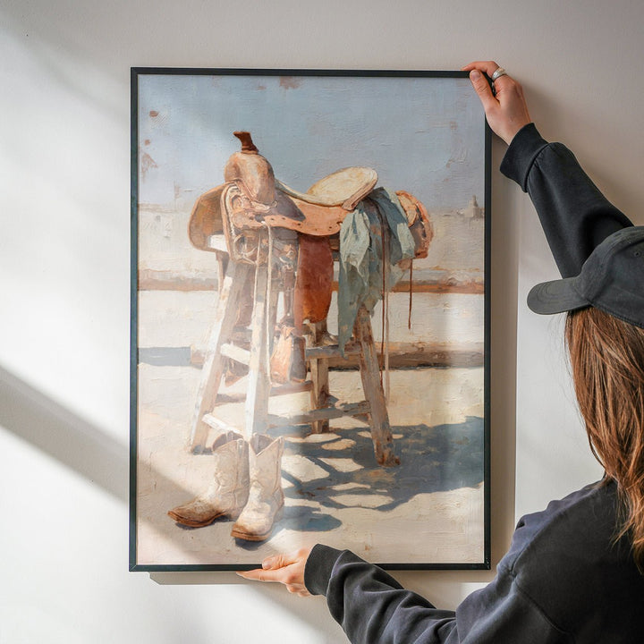 Shoe and Saddle Oil Painting Abstract Print wall - art - picture - poster