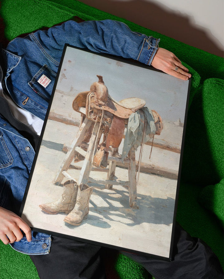 Shoe and Saddle Oil Painting Abstract Print wall - art - picture - poster