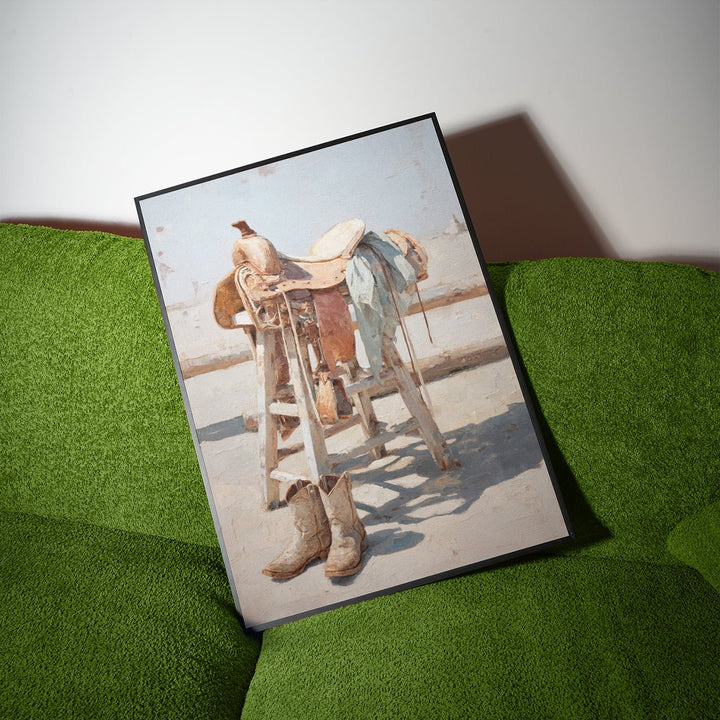 Shoe and Saddle Oil Painting Abstract Print wall - art - picture - poster