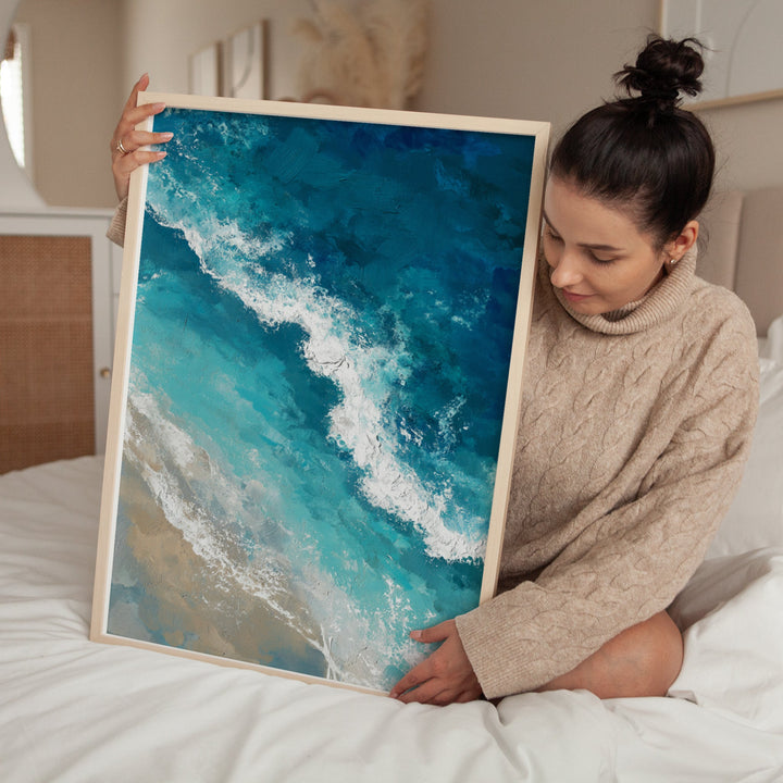 Shoreline Melody Coastal Oil Painting Print wall - art - picture - poster