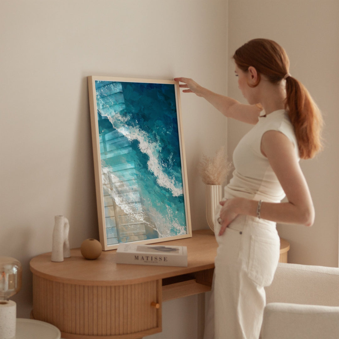 Shoreline Melody Coastal Oil Painting Print wall - art - picture - poster