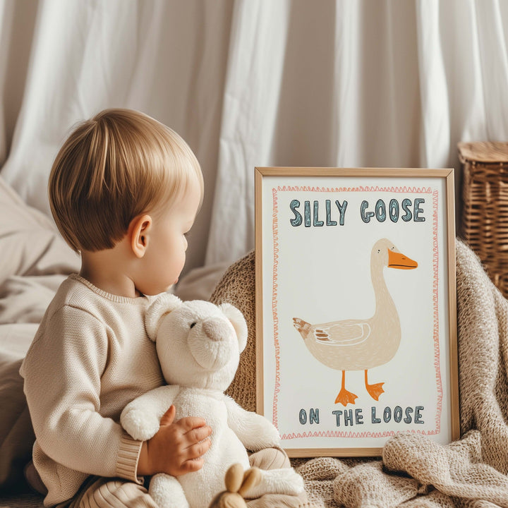 Silly Goose On The Loose Wall Art Print wall - art - picture - poster