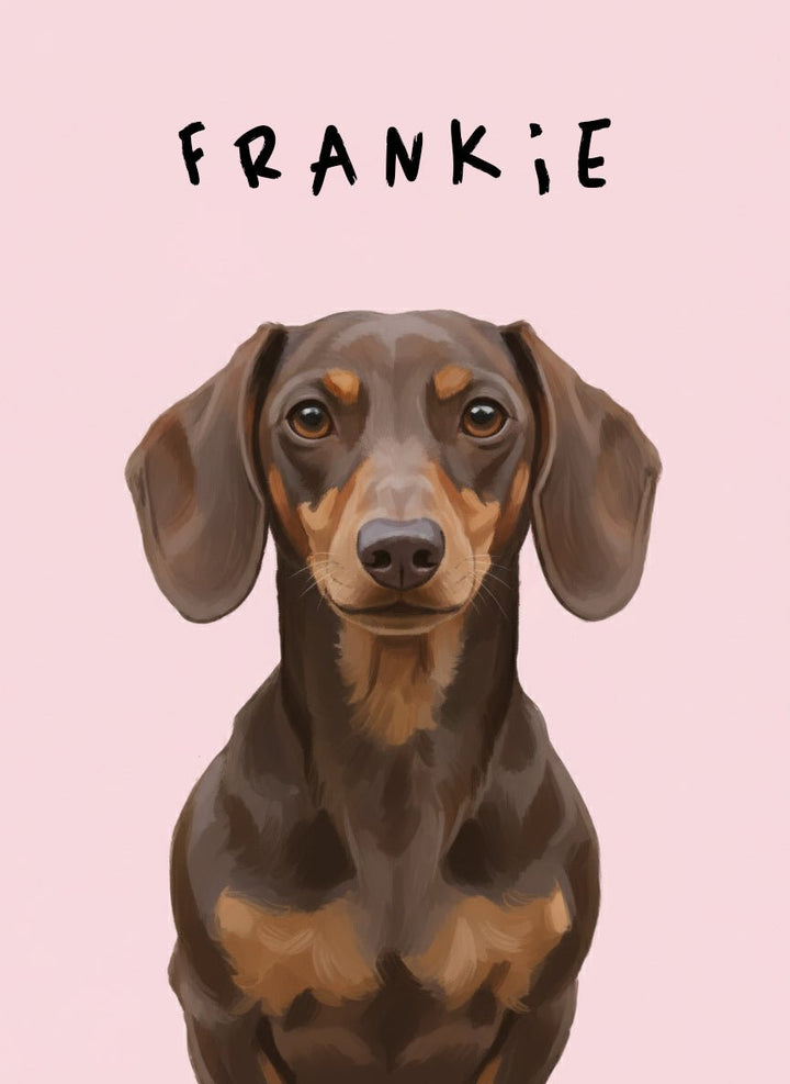 Single Pet Painting Illustration Personalised wall - art - picture - poster