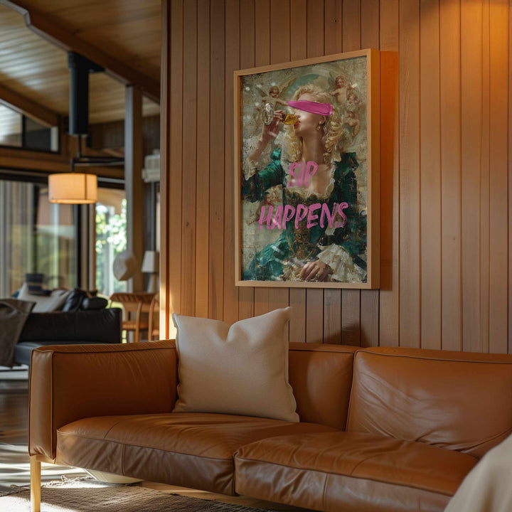 Sip Happens Renaissance Art Print wall - art - picture - poster