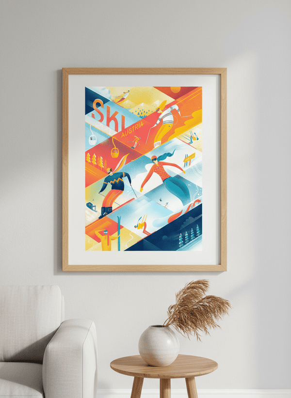 Ski The Lines By Mark Harrison | Art & Canvas Print