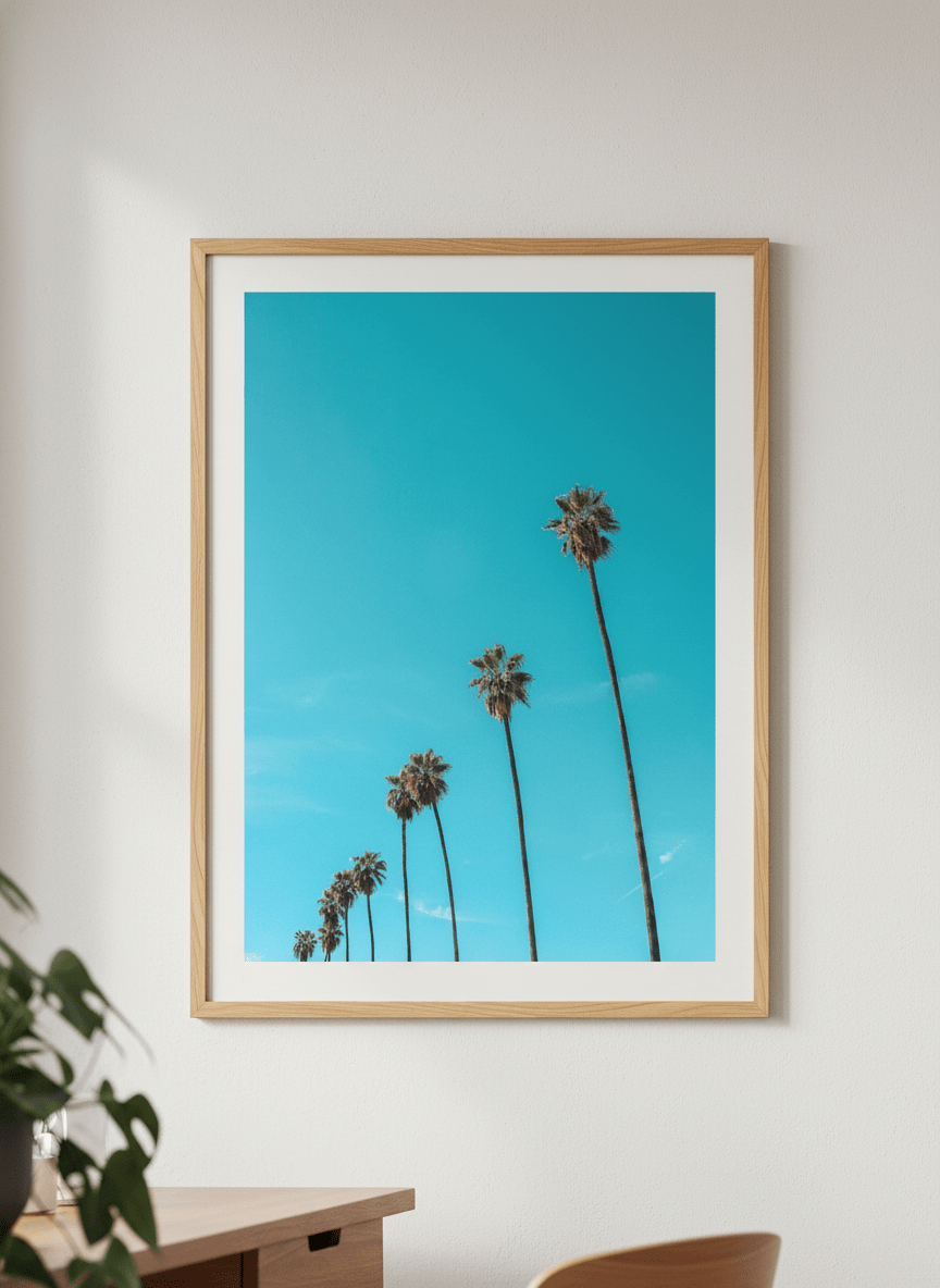 Contemporary wall art featured in a bright modern office workspace