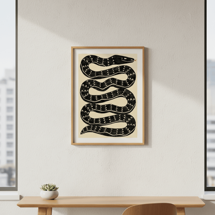 Snake Black by Manne Jalilian wall - art - picture - poster