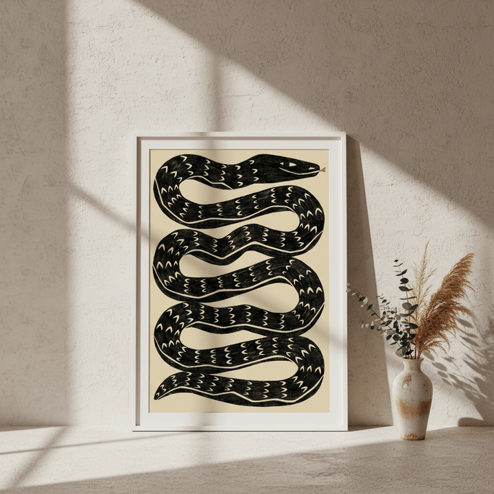 Snake Black by Manne Jalilian wall - art - picture - poster