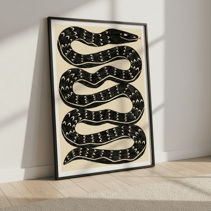 Snake Black by Manne Jalilian wall - art - picture - poster