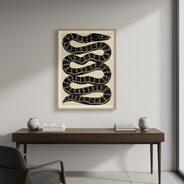 Snake Black by Manne Jalilian wall - art - picture - poster