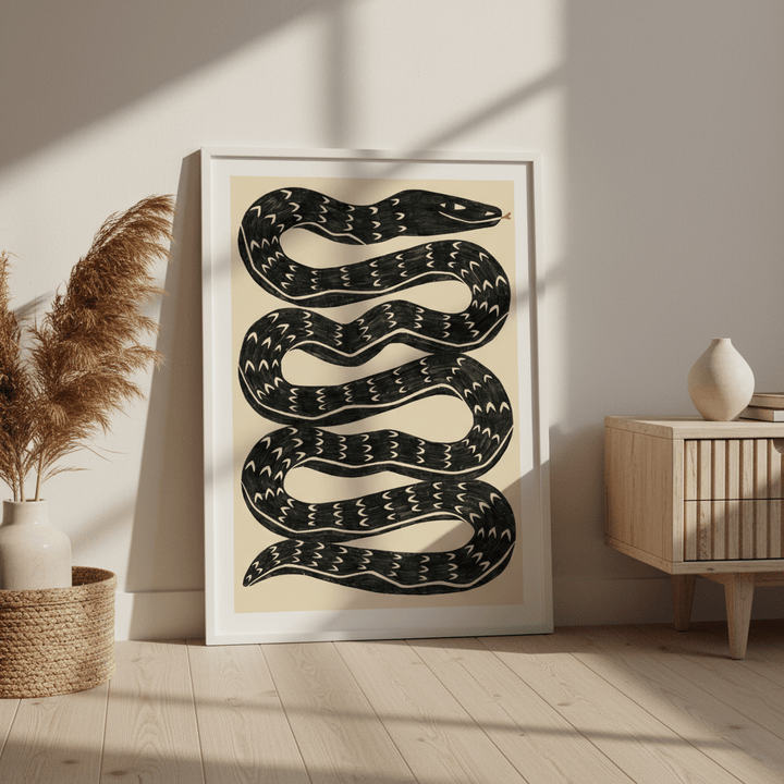 Snake Black by Manne Jalilian wall - art - picture - poster