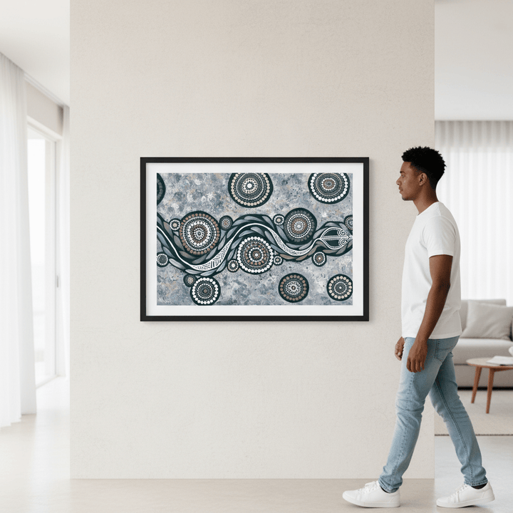 Snake on Long Travels Blue Tone by Emma Rigney wall - art - picture - poster